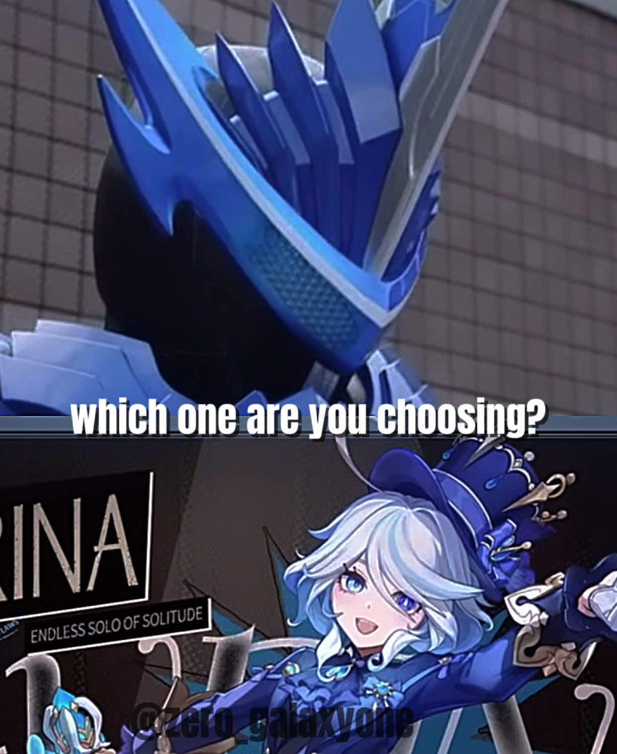 #CapCut Move out of the way @Zailen it’s my time to do this trend! #kamenrider #genshin #furina #kamenridersaber #kamenriderblades #ship #trendin #fypシ #fyp #viral #zero_galaxyone 