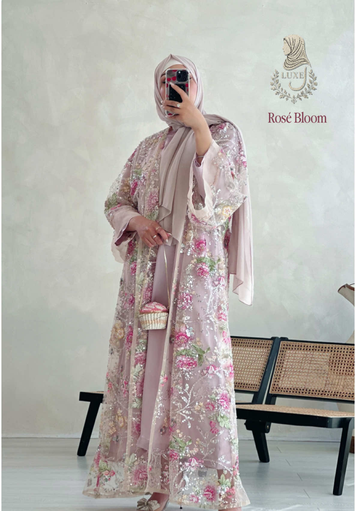 Rosé Bloom — £160 🌸💘🎀 . . A celebration of feminine grace, Rosé Bloom is a premium made-to-order abaya delicately adorned with hand-embroidered florals in radiant rose, blush, and sage tones. Sequins softly catch the light, creating a gentle shimmer with every movement. Crafted from a sheer tulle overlay, this design floats with elegance and sophistication. ✨🩷🪷 . . Each set includes a beautifully tailored inner slip and a perfectly matched hijab, offering effortless coordination and a flawless finish. Priced at £160, this ensemble reflects the artistry and refinement Luxeل stands for — ideal for Eid, weddings, or any occasion that calls for timeless beauty. ✨💞 . . Sizes Available - 58’ 56’ ( Lilac Or Peach Inner Slip) . . #LuxuryAbaya #PremiumAbaya#ModestLuxury #ModestGlam #LuxeModesty #ElegantModestWear #LuxuryModestFashion #HighEndAbaya #ChicModesty #ModestElegance#EidLook2025 #EidAbaya #MadeToOrderAbaya #SpecialOccasionWear #modestbridelook #abayaaddict #luxuryforher #stylewithgrace #SmallBusiness 