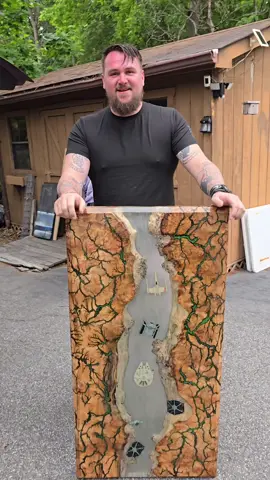 @ZERO has picked up the #starwars table and is excited to get it home!  #tabletop #custom #woodworking #resin 