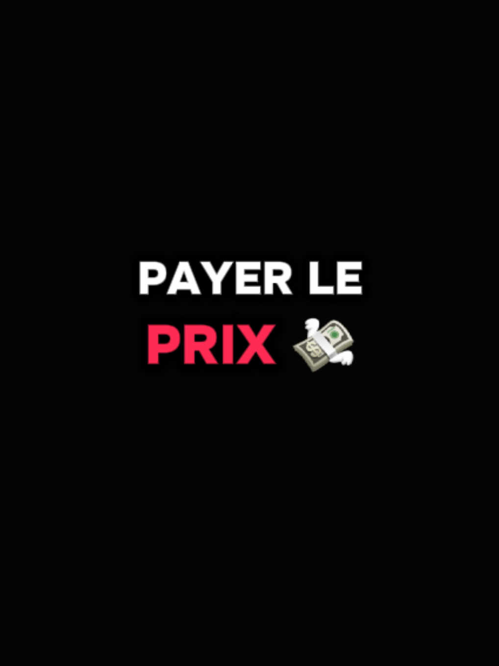 le prix à payer pour le succès.
