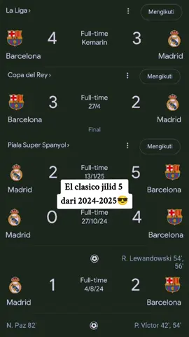 5 x pertemuan El clasico 🥶Barcelona vs Real Madrid 1204523243🤣#barcelona #footballedit #xybca #foryou 