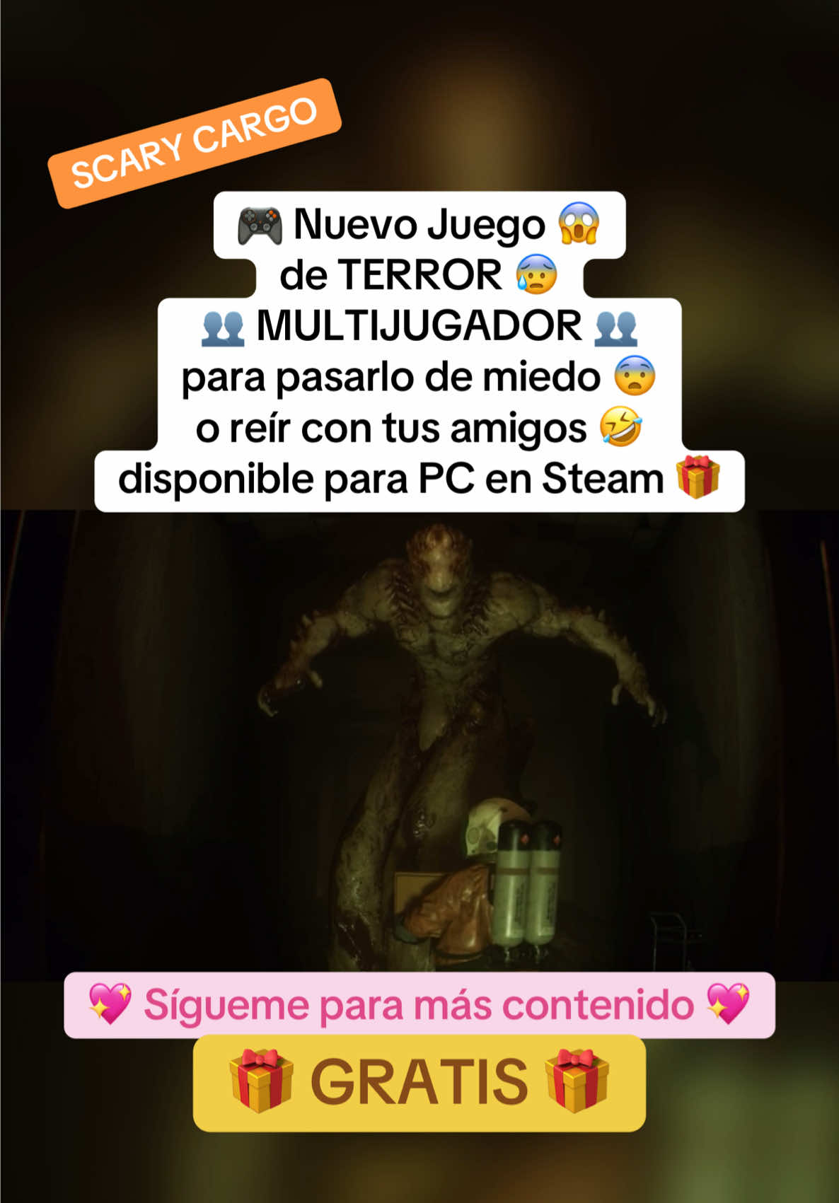 🎮 Nuevo Juego 😱 de TERROR 😰 MULTIJUGADOR 👥 para pasarlo de miedo 😨 o reír con tus amigos 🤣 disponible para PC en Steam 🎁 #fyp #parati #gratis #juegosgratis #pivigames #veroxpivigames #pc #juegospc #steam #accesoanticipado #scarycargo #terror #amigos #multijugador #repo #repogame 