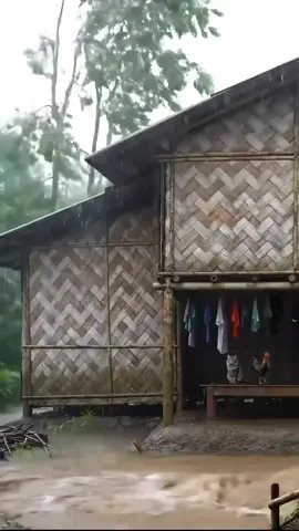 Rainfall Over Hidden Village Roofs 🌧️ rain sound for sleeping