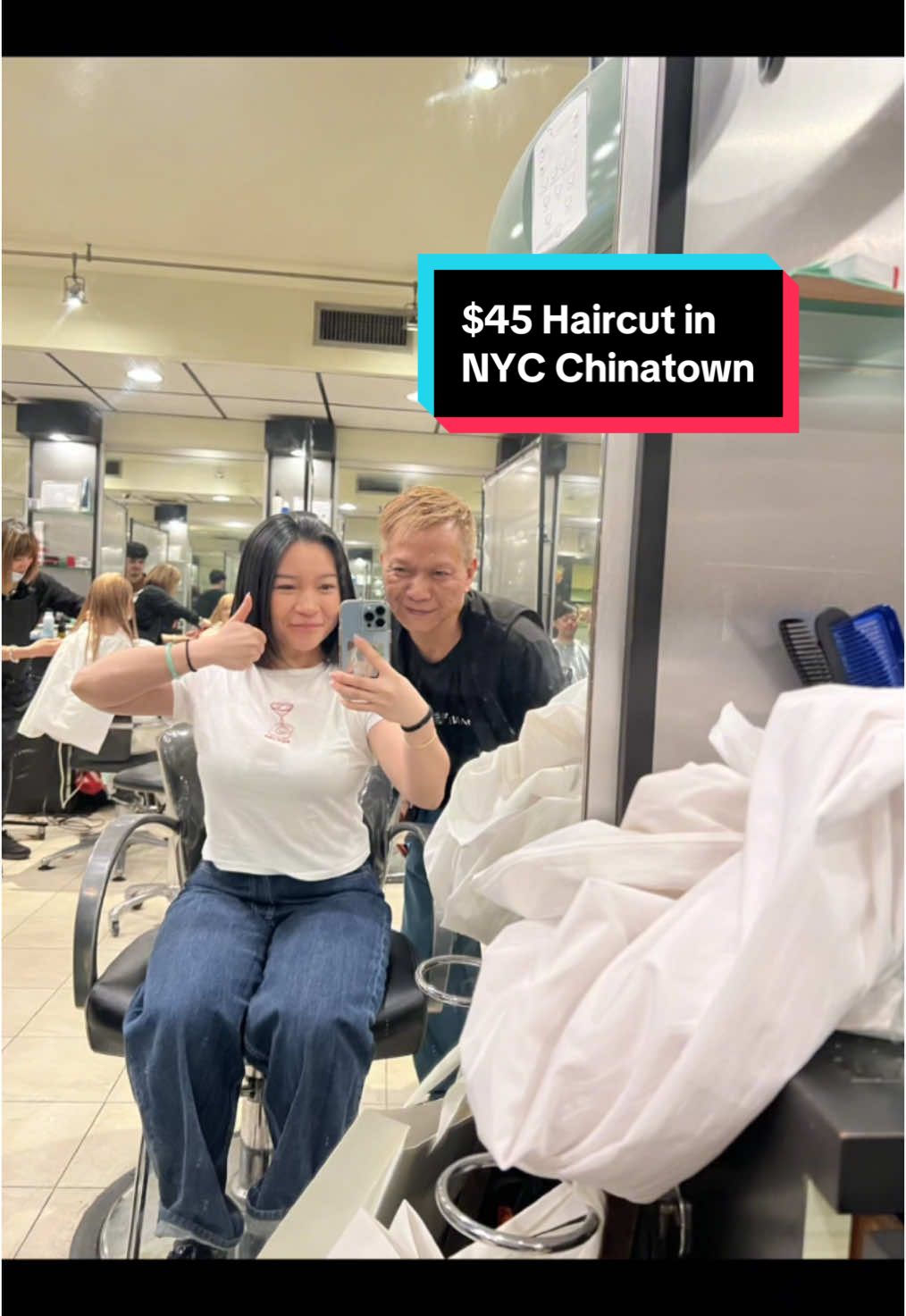 If you go, tell Sam I sent you 🤧 It’s also cash only AND DON’T forget to tip 😤💕 #fyp #haircut #Vlog #nyc 