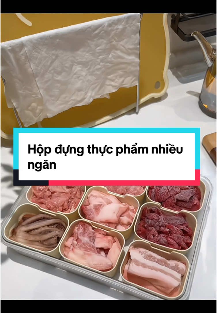 Hộp đựng thực phẩm tủ lạnh nhiều ngăn #giadungthongminh #giadungtienich #fyp #nộitrợ #hopbaoquanthucpham 