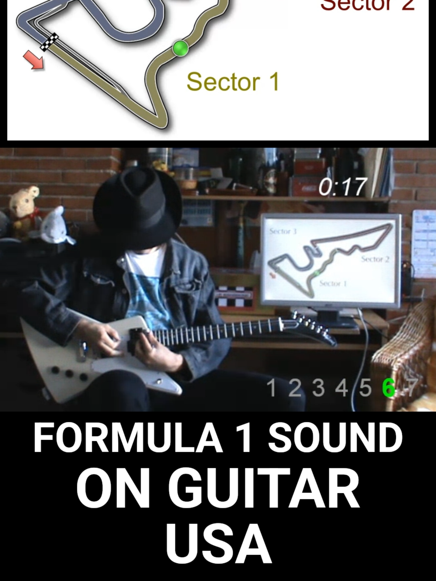 Formula 1 sound on Guitar, Austin (USA) circuit, V8 engine 2012.