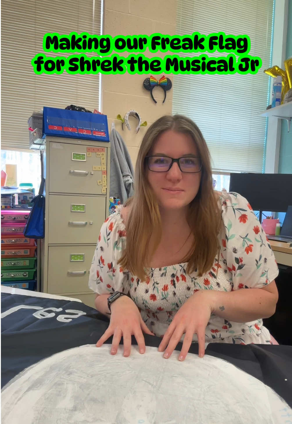 I will be hanging this in my classroom now that Shrek is over.  #shrekthemusical #elementaryteacher #theatreteacher 