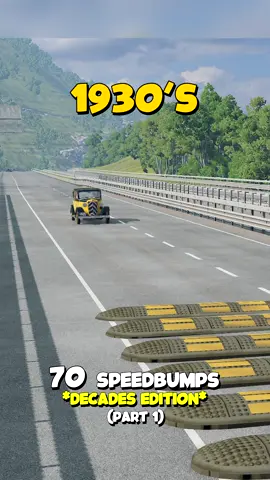 Cars VS 70 Speedbumps, Decades 1930's to 1970's with a Bonus at the end 😧 #beamngdrive #Beamng #gaming #america