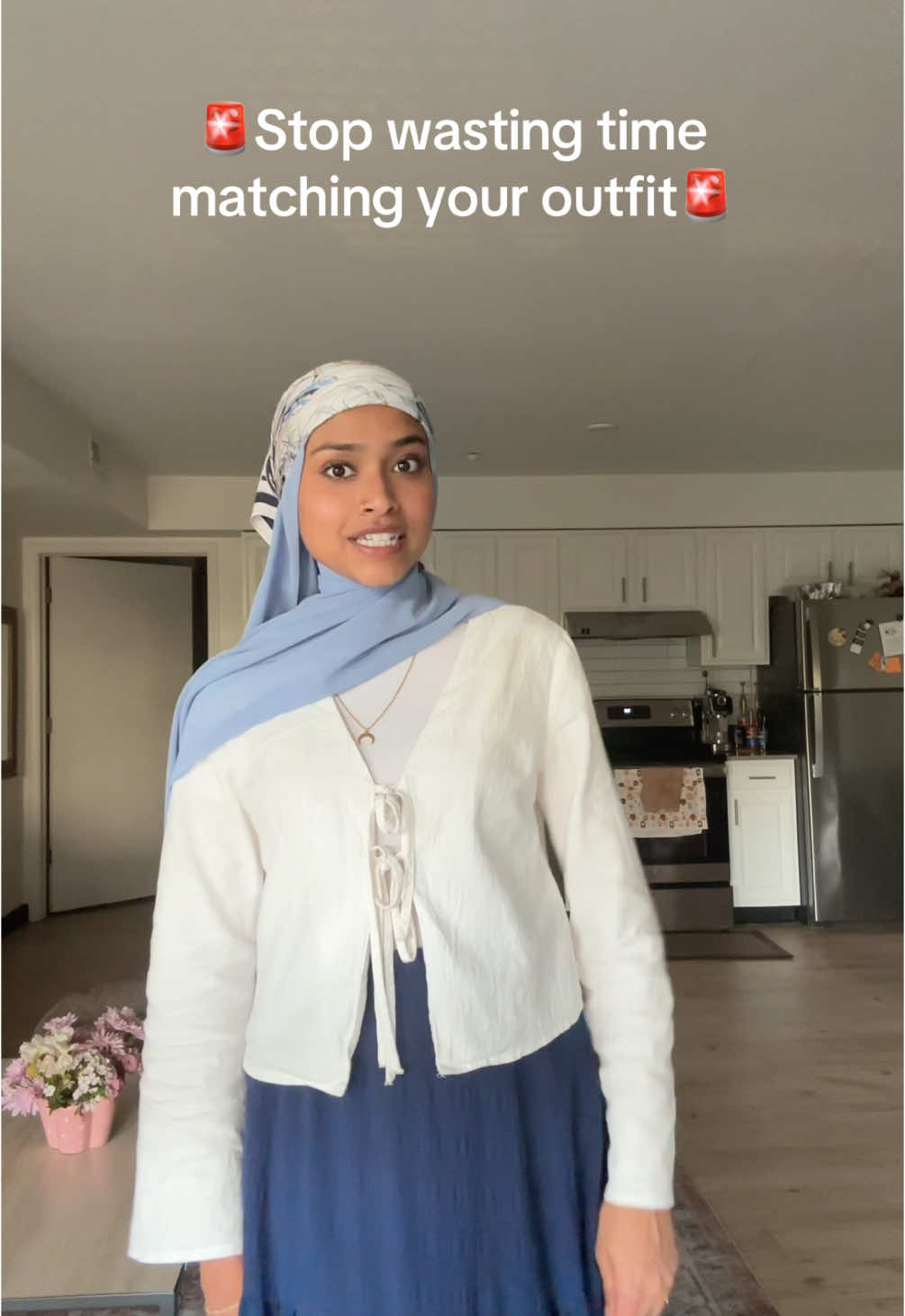 This trick actually makes my outfit always look coordinated #hijabi #modestfashion 