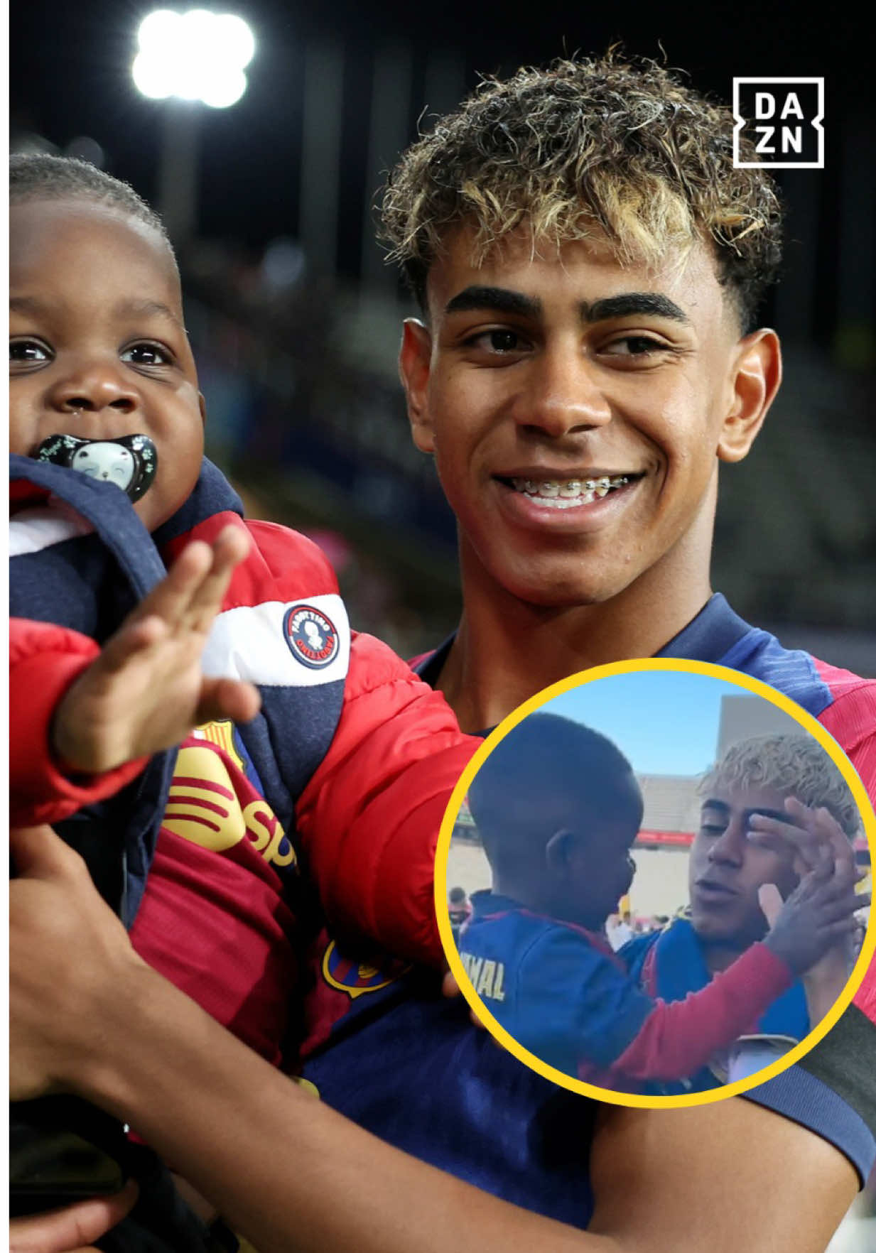 Lamine Yamal with his baby brother is pure cuteness overload. (Via: LaLiga)