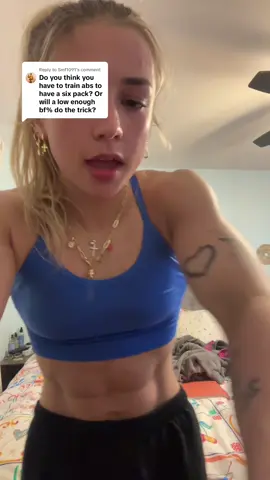 Replying to @Smf1091 men see abs at 10-15% body fat and females 16-20% THE MORE MUSCLE THE MORE AB U SEE, engage ur core during lifts too 😄😄😄😄 #abs #gym #tips 