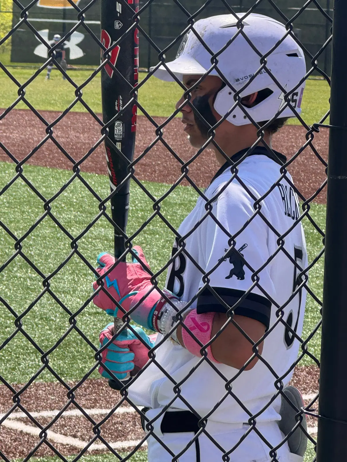 I was perfectly fine today until I saw my son with the pink breast cancer arm band… Good thing for sunglasses…. 😭😭😭😭😭 She absolutely ADORED this boy… and he adored her.   They had such a special bond. Happy Mother’s Day in Heaven, Mama.  6 years without your beautiful soul. You are missed, you are loved, you are always remembered.  See you when I get Home.  💜💜💜💜💜