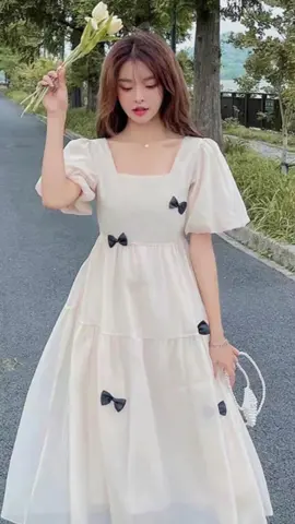 Váy xinh babydoll dự tiệc đính nơ dễ thương #fashion #thoitrang #vayxinh #vaythietke #doxinhmoingay 