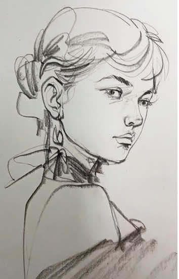 How long has it been since you drew so fearlessly? ✍️  #sketch #drawing #process #pencil #line #art #portrait #artist #stroke #detail #daily #tiktokart #foryoupage 