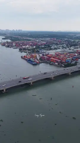 Ngắm Toàn Cảnh Cảng Đồng Nai Từ Trên Cao #canhdep #trungflycam #flycam #xuhuong #bienhoa #container 