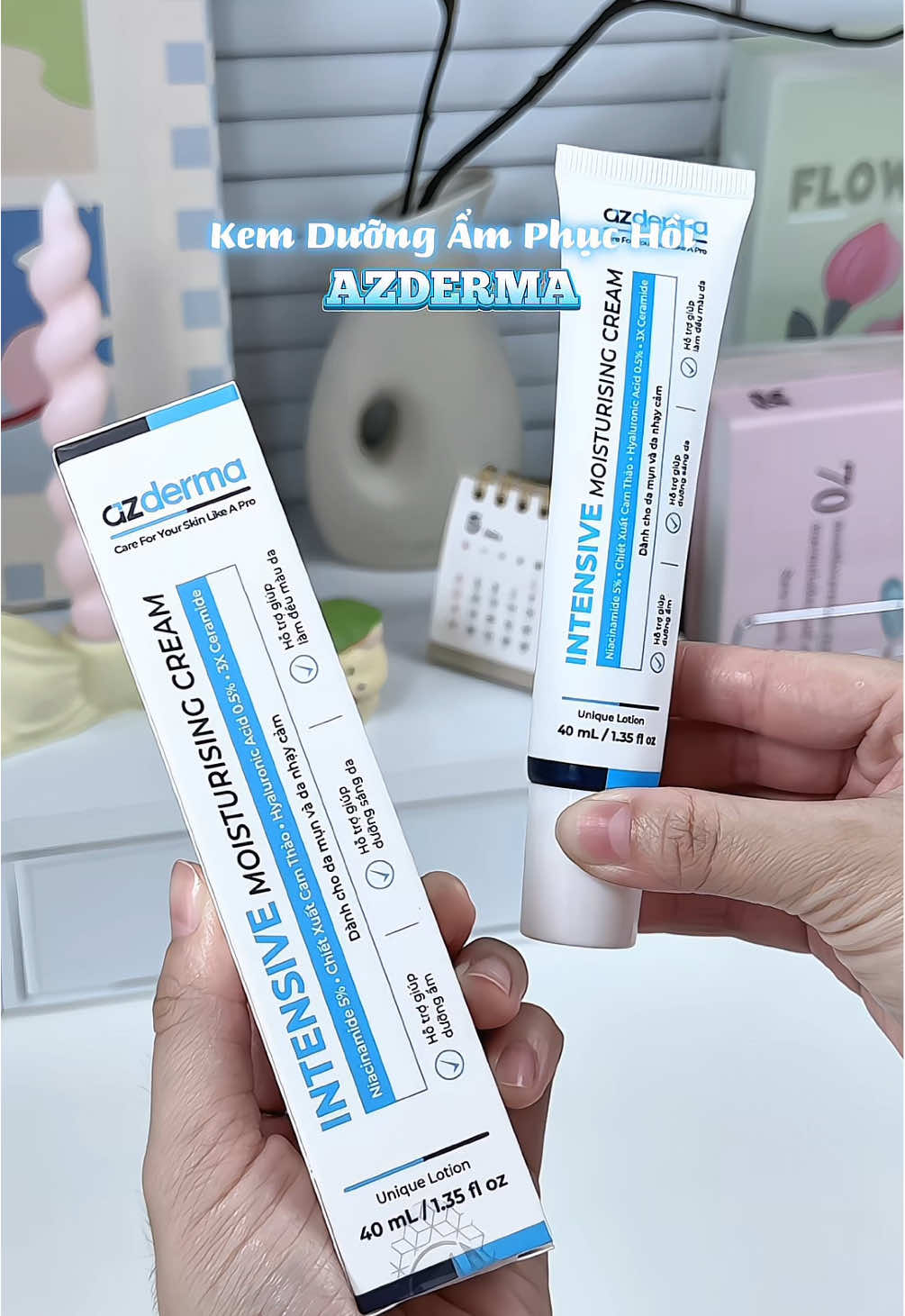 Da dầu mụn cũng cần dưỡng ẩm, vì dưỡng ẩm đúng cách giúp da khỏe, ít tiết dầu hơn và hỗ trợ giảm mụn nha #azderma#kemduongam#dadaumun#dakho#bongtroc#reviewlamdep#myphamchinhhang#unboxing#hanhtinhunbox#skincare#chamsocdamat#duongda 