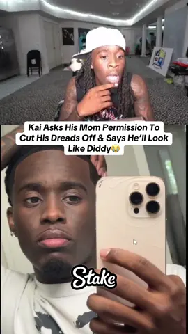 Kai Asks His Mom Permission To Cut His Dreads Off & Says He’ll Look Like Diddy😭 ##kaicenat