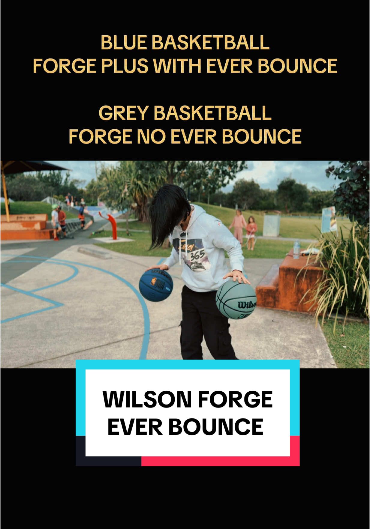 Ever bounce technology inside the Wilson Forge Plus makes a difference. The Forge series basketballs comes in 3 main types:  FORGE FORGE PLUS FORGE PRO All have a high quality PURE FEEL COVER The FORGE PLUS cover is created with 43% recyclable materials  THE FORGE PLUS ECO cover is created with 100% recycled materials  The FORGE PRO includes a Micro fibre PURE FEEL COVER The main difference besides the cover feel and make is the EVER BOUNCE TECHNOLOGY.  This includes a balance patch to help create that consistant feel on the dribble.  Testing the FORGE & the PLUS one without and ine with the EVER BOUNCE shows up straight away.  Both pumped to 8PSI the FORGE felt flatter and the PLUS felt stronger.  Grip - FORGE felt better straight away while the PLUS feel higher quality it needs to be broken in before that grip starts to show up.  Follow us for more as we test the ECO, UV & PRO next.  #basketballs #basketballreview 