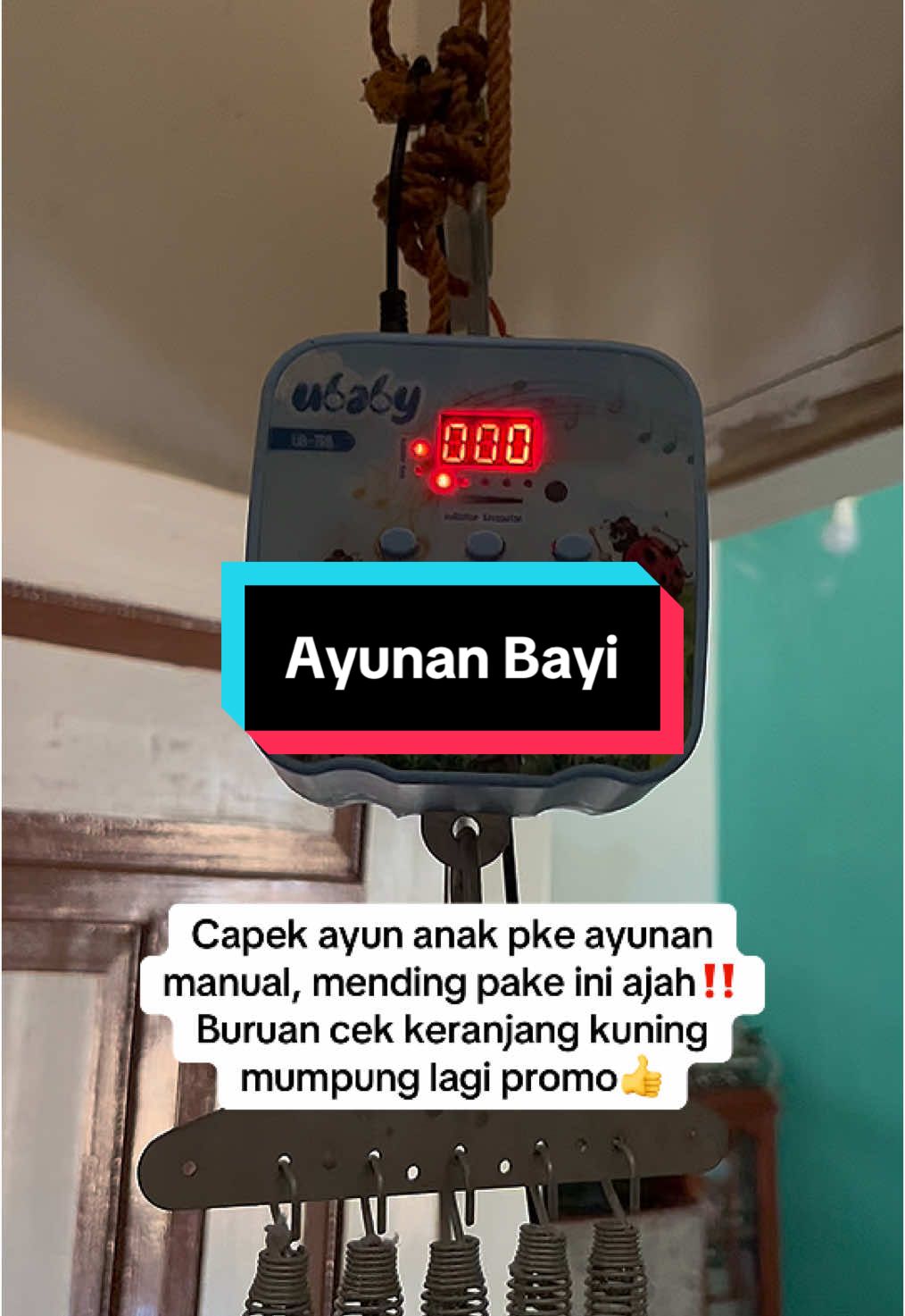 Membantu baget si ini #ayunanbayi #ayunanlistrik #perlengkapanbayi 