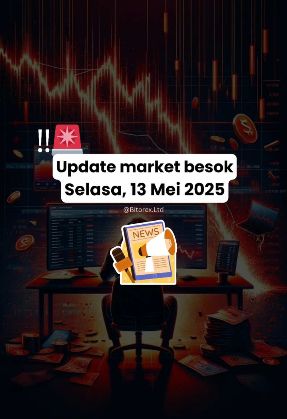 🚨Update market besok Selasa, 13 Mei 2025‼ Pair USD, data CPI m/m Amerika diprediksi mengalami kenaikan dari hasil sebelumnya 👀 Pair GBP, jumlah klaim tunjangan pengangguran Inggris diperkirakan meningkat dari sebelumnya 🤯 Pair EUR, indeks sentimen bisnis Jerman diproyeksikan meningkat dari sebelumnya 📉 ‼Disclaimer : Postingan ini hanya bertujuan untuk edukasi, Bukan ajakan membeli atau menjual aset _____ #cpi #dolar #nfp #fomc #powell #trump #dxy #inflasi #retail #forex #amerika #sukubunga #forextrading #crypto #tradingforex #newsupdate #investasi #marketupdate #fyp #Bitorex #Bitorex_Ltd