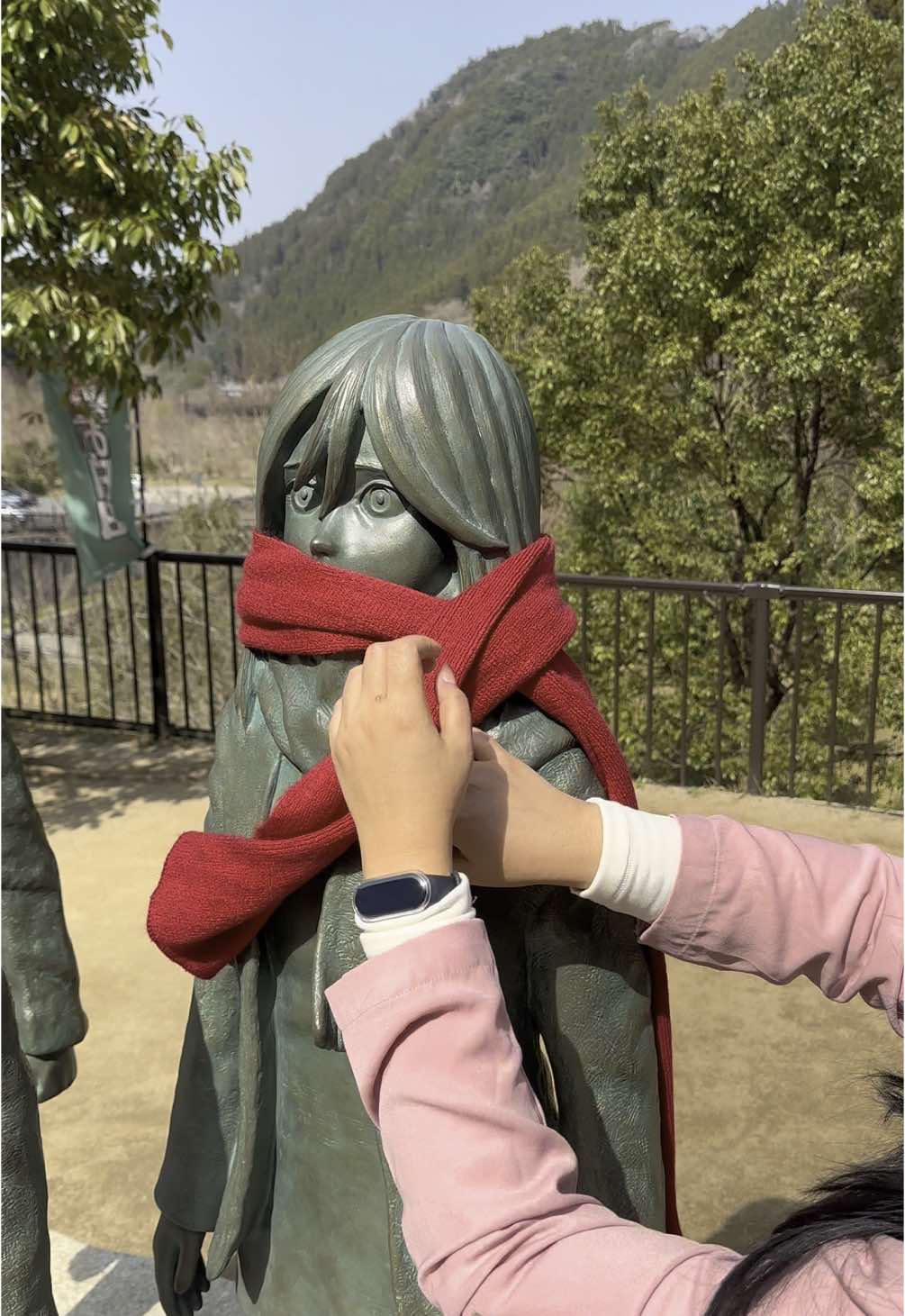 Mikasa’s scarf, A symbol of strength, a physical manifestation of the “red string/thread of fate” 🧣🧣 . I just had to put this scarf on Mikasa. . . #Hita #Oita #Japan #AttackOnTitan #titan #shingekinokyojin #Mikasa #Eren #OOTD #outfit #scarf #redscarf #anime #otaku #wibu #visitjapan #holiday #bucketlist #travelbucketlist #travel #travelpage #animepage #redstringoffate #foryou #foryourpage #fyp #foryoupage #viral #fypシ゚ #liburan 