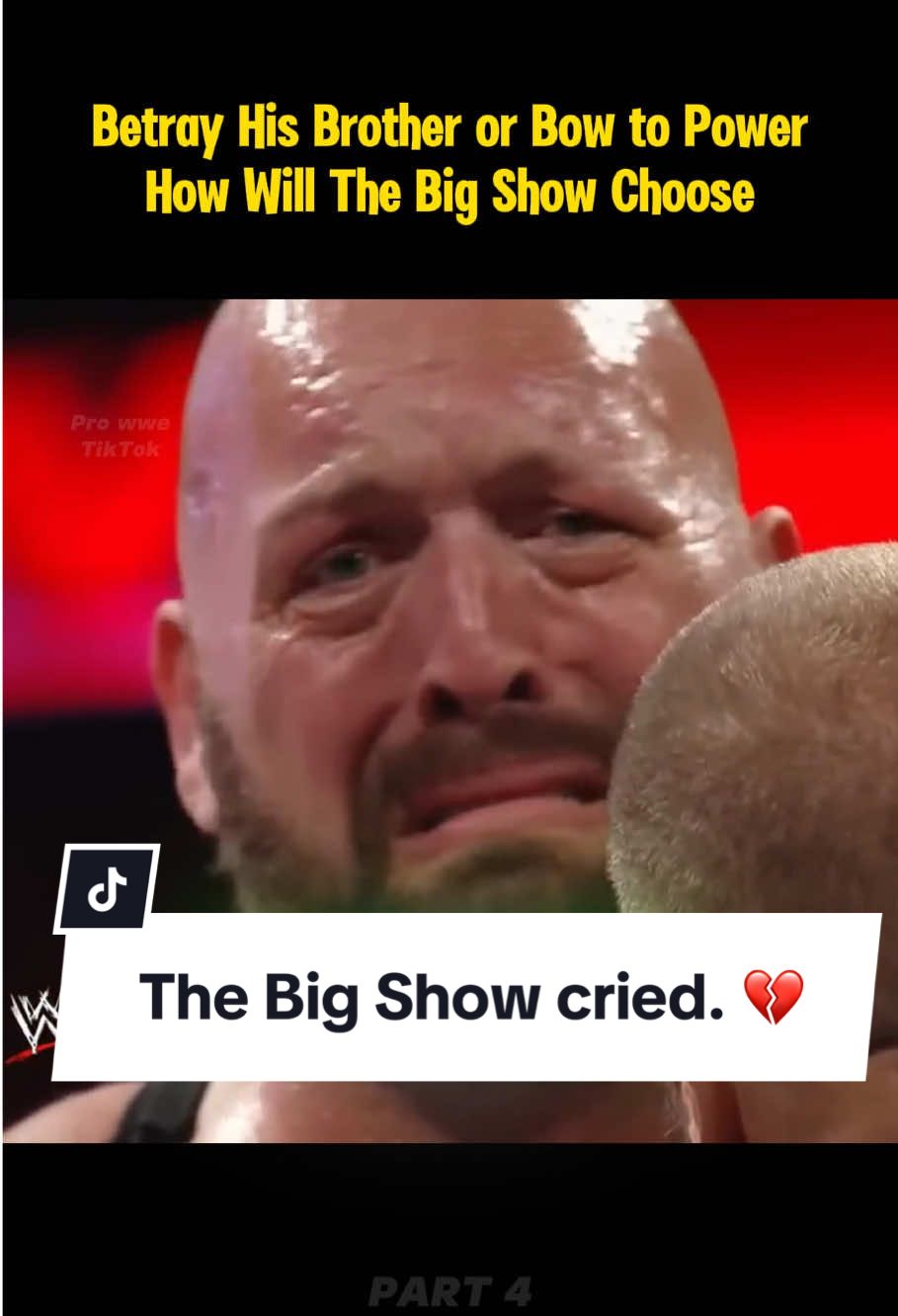 Betray His Brother or Bow to Power 💔💔💔. How Will The Big Show Choose. ☠️💥Part 4#WWE #wwetiktok #wweraw #fyp #wwesmackdown #wwefan #wweuniverse #bigshowwwe #triplehwwe #romanreignswwe #usa🇺🇸 
