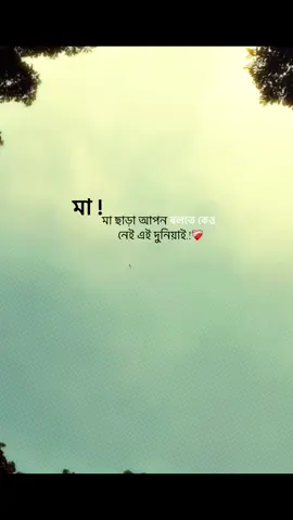 মা ছাড়া আপন বলতে কেও নেই এই দুনিয়াই.!❤️‍🩹#foryou #foryoupage #bdtiktokofficial🇧🇩 #fyp #unfrezzmyaccount @TikTok @tiktok creators @TikTok Bangladesh 