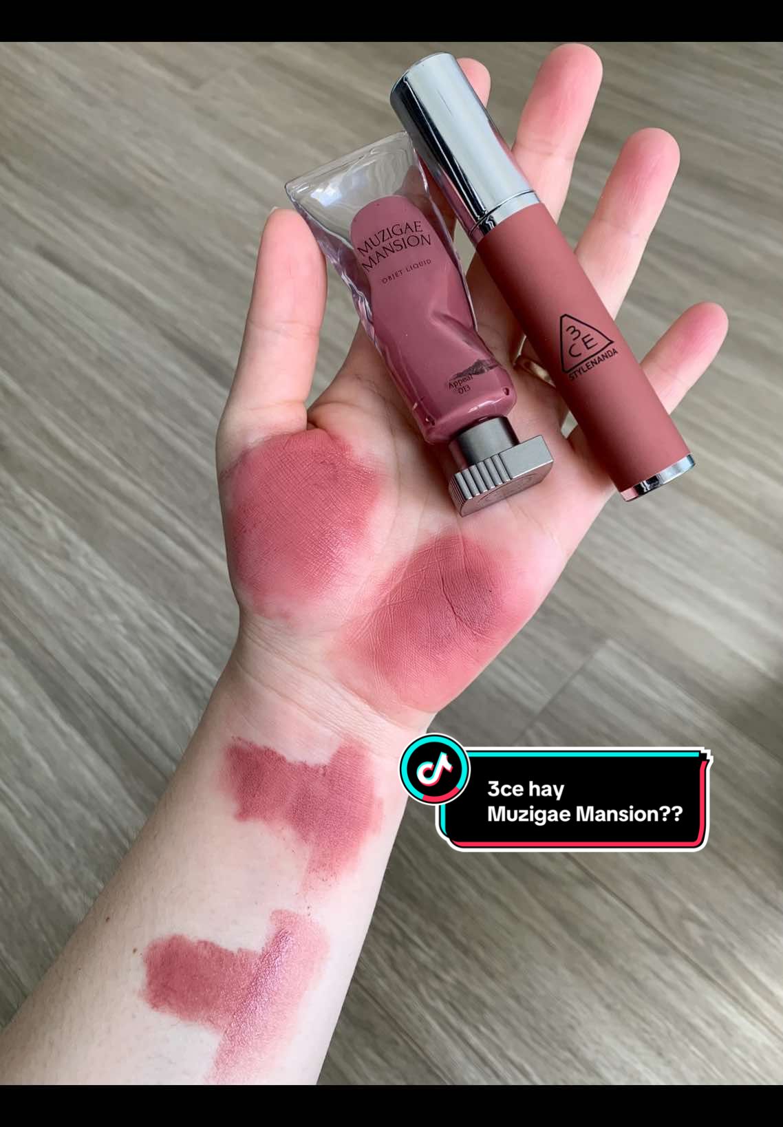 Cùng son hồng đất thì chọn 3ce hay Muzigae đây các mom? Màu dịu quá đi nè #lipstick #sonmoi #reviewson #xuhuong #3ce #muzigaemansion #sonkemli #viral #mlbb #makeup #makeuptutorial 
