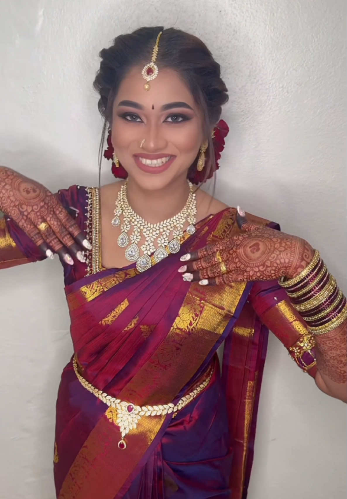 Gorgeous Bride Dharshana on wedding 1st look ♥️💄 #makeupartist #goviral #trending #fypシ゚viral #mua #mua #kualalumpur 