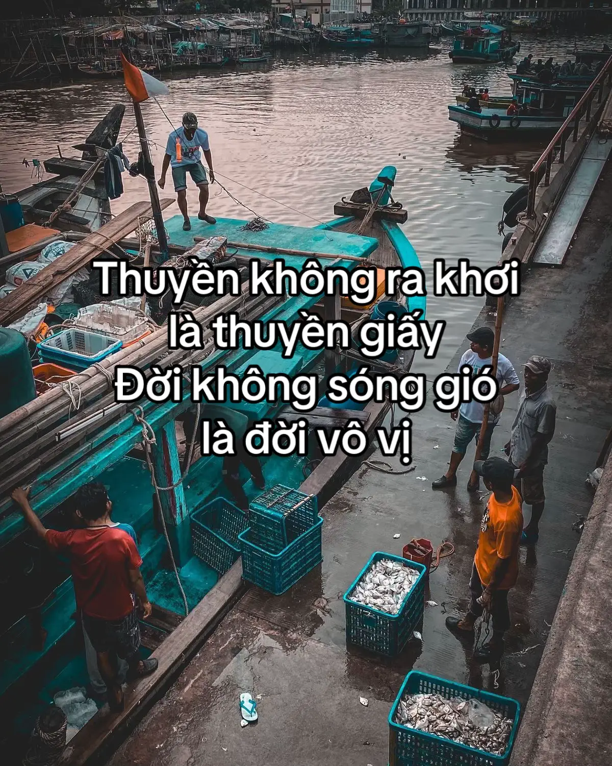 Thuyền không ra khơi là thuyền giấy Đời không sóng gió là đời vô vị #stt_buồn_tâm_trạng #cuocsong #xuhướng 