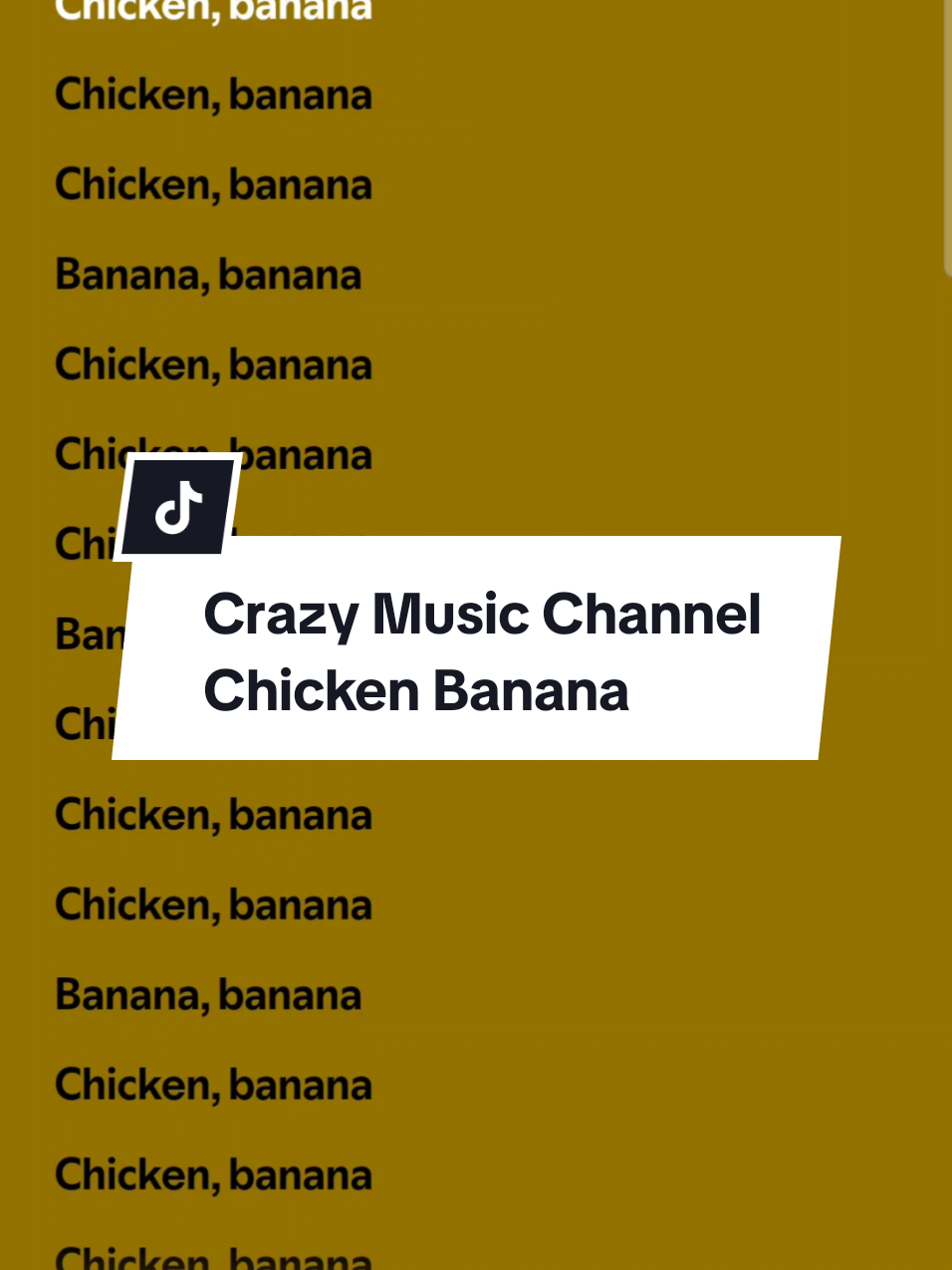 Crazy Music Channel - Chicken Banana  #crazymusicchannel #chickenbanana #funnymusic #funnydance #dance #challenge #dancechallenge #singalonglyrics #songlyrics #songwithlyrics #musiclyrics #lyricsvideo #songlyrics #lyricsvideosongs #spotify #fyp #fypシ #fypviral 