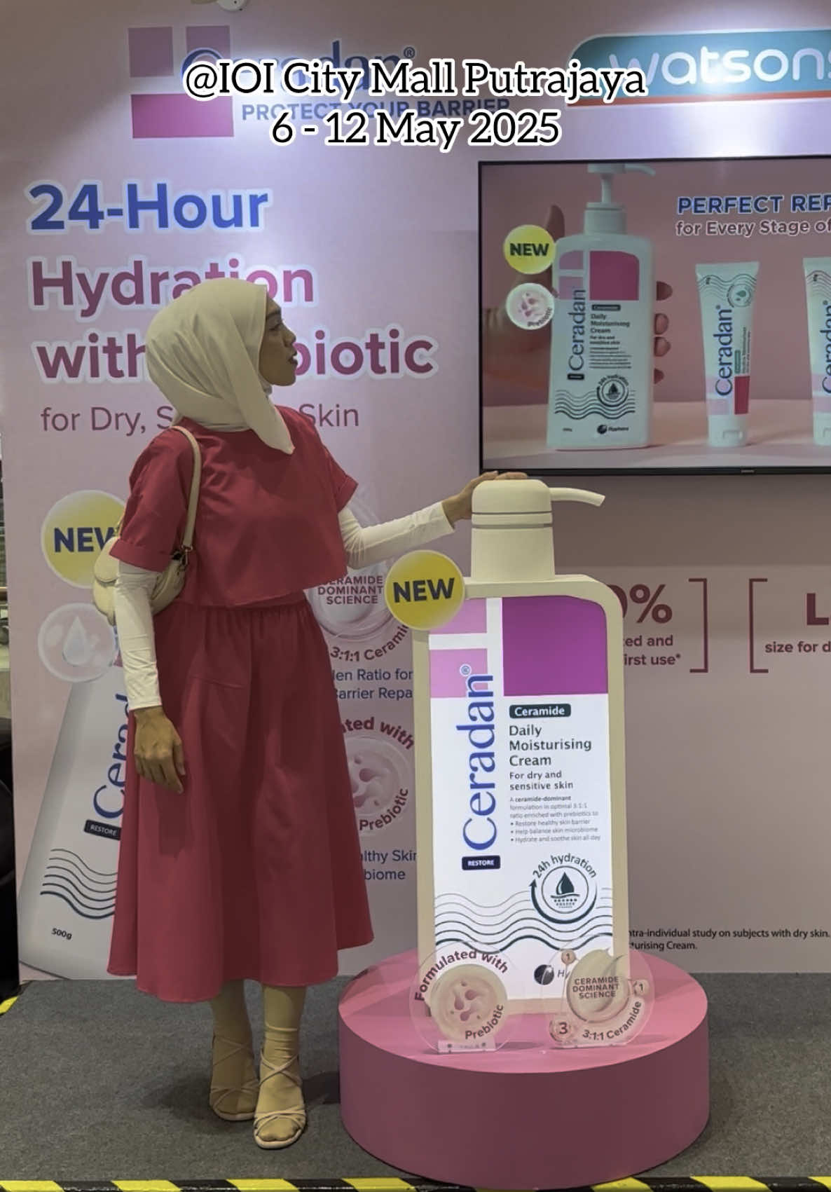 Ceradan pop up store! Discount up to 35% and a lot of free gift! Launched their New Daily Moisturising Cream by @Ceradan Malaysia @Watsons Malaysia 
