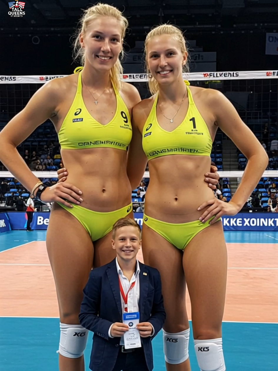 Two Tall Female Volleyball Players are Interviewed and One of Them Wins a Gold Medal. 🤩 #tallgirl 
