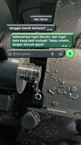 Jadikan hinaan sebagai Motivasi 🤟 #bubut #mesinbubut #cnc #frais #milling #teknikmesin #machine #cncturning #engineering #cahkerjo #quotes #xyzbca #beranda #foryou #motivasi #katakata #kerjakeras #capcut #fyp #fypシ #fypシ゚viral 