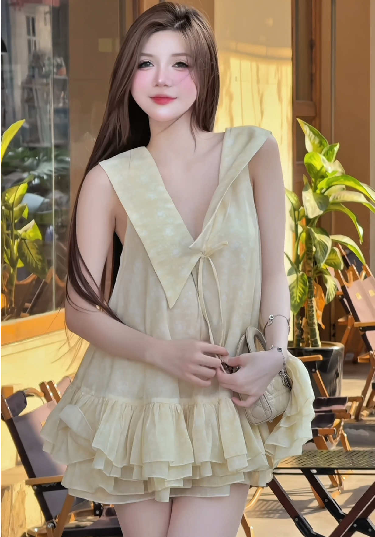 Váy tơ in hoa nhí dáng baby doll đã sẵn trong giỏ nhé các c iu #fyp #tiktokviral #trangbaly #thờitrang #fyb #xuhuong #hot 