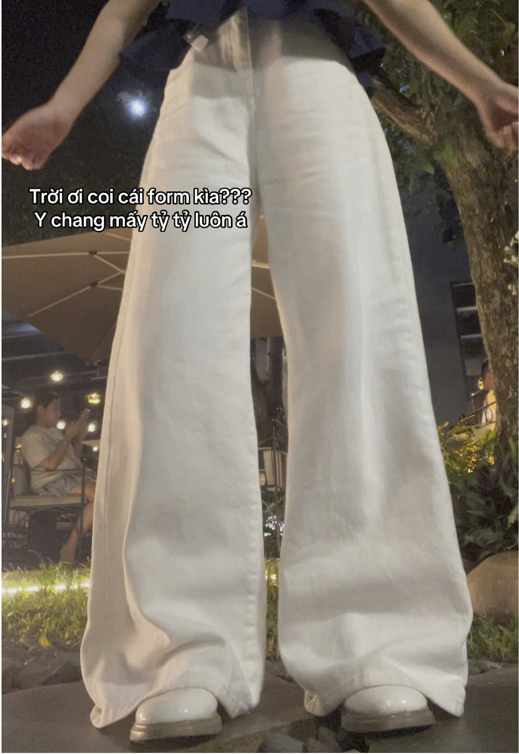 M54 mặc quần jeans trắng trông có mê không cơ chứ #xuhuong #outfits #quanongsuong 