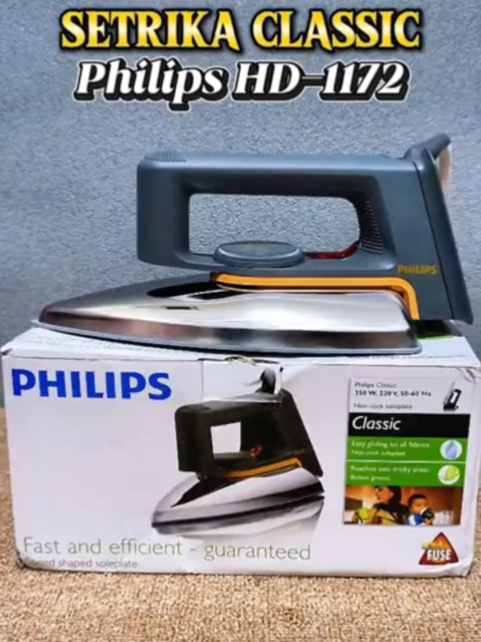 Rekomendasi Setrika Classic Yang Awet & Tahan Lama Philips HD-1172 #philips #setrika #setrikaphilips #setrikalistrik #setrikamurah #setrikaviral #belilokal #cuantanpabatas #paydaysale #wibgajian 