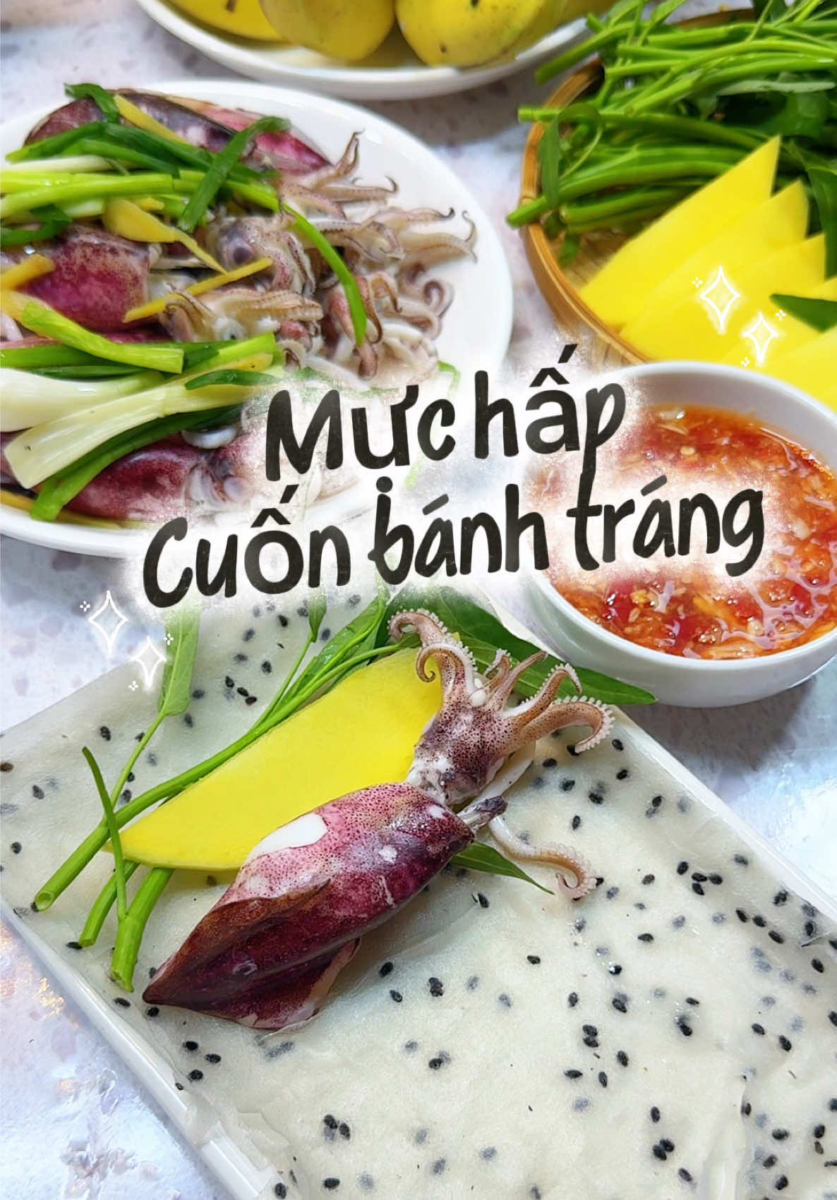 Nghe đồn nhiều người bị ải chỉa mình cũng thử coi có bị hon 😂 Mực hấp cuốn rau muống #muchapcuonraumuong #nauan #ancungtiktok #nauancungtiktok #monngonmoingay #xuhuong2025 #tuyencancook #homnayangi #trending #viralvideo 