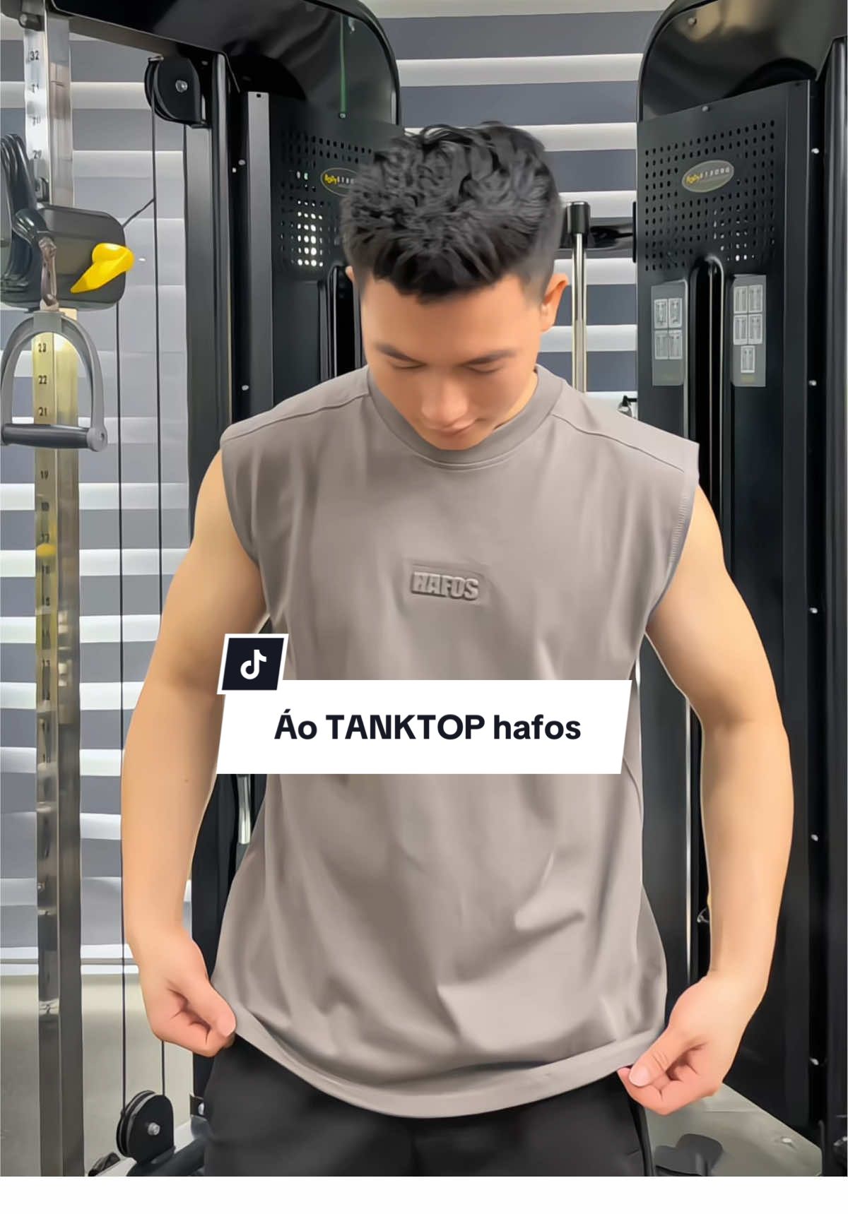 Áo ba lỗ nam HAFOS BASIC, áo TANkTOP cổ trong, chất vải cotton co  giãn, thấm hút #xuhuong #xuhuongtiktok #quocdungreview06 #muacungtiktok #aotanktop #aotanktopnam #hafos 