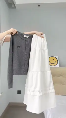 white skirt supremacy >>> ✨🌚 #outfit #OOTD #outfitideas #fyp #foryou 
