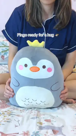Kamu udah siap hug Pingo belum? 🐧☃️ Si fluffly cutie #bonekaviral #bonekabantal