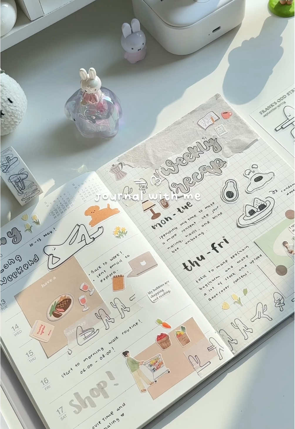Asmr journal with me, hope u guys enjoy it🍃✨ #journaling #asmr #journalwithme #relaxing #satisfying #aesthetic #deco #stickers 