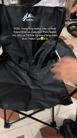 Medium size nabili ko, hanggang 100kg na din Ang Kaya nito! Grave worth it talaga 🥰 #campingchair #foldablechair #buy1take1foldablecampingchair 
