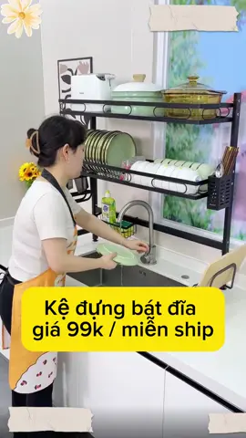 Kệ bồn rửa đựng bát đĩa và các vật dụng nhà bếp rất tiện ích #dotienich #xuhuong #dogiadung #xuhuongtiktok 
