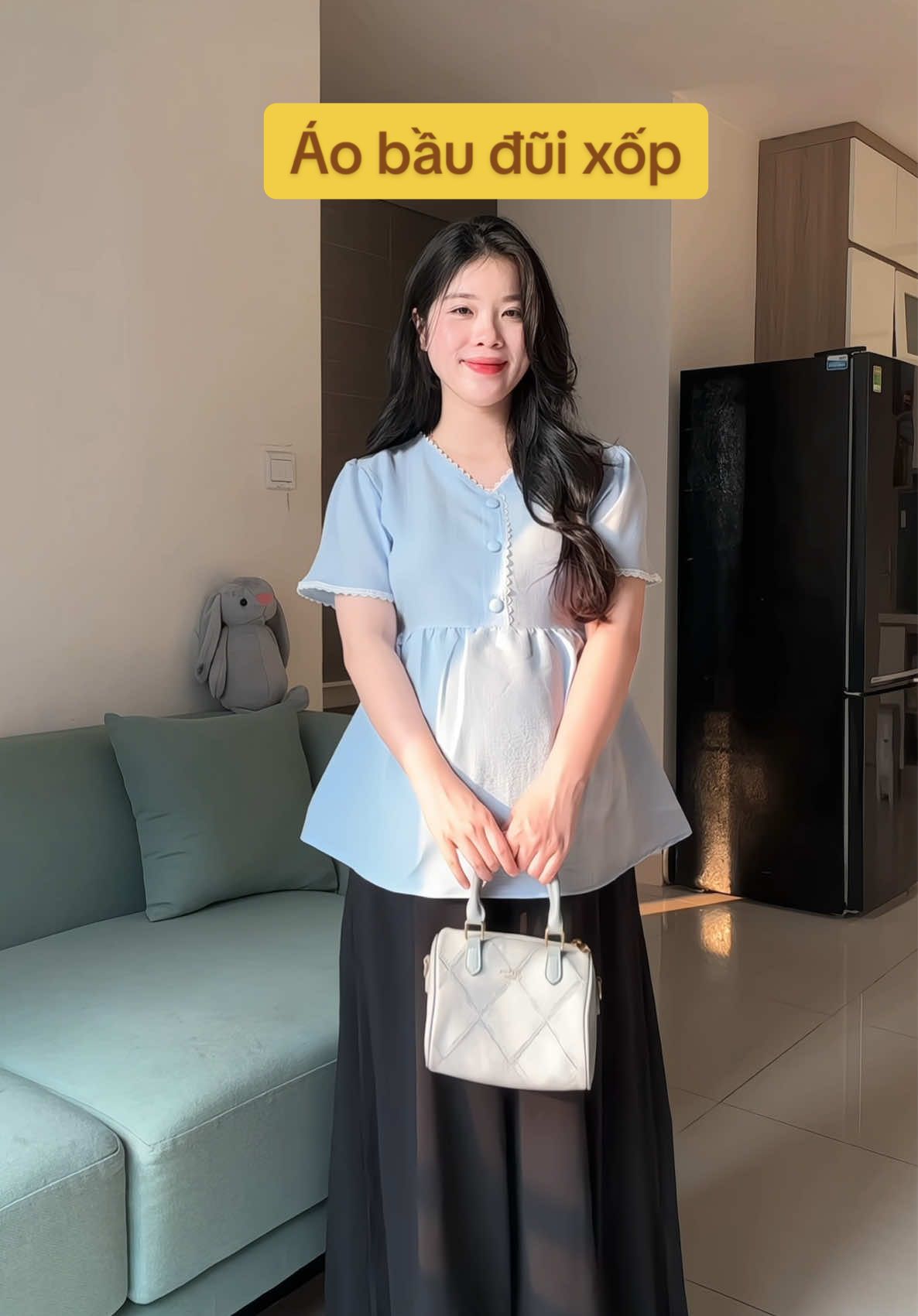 Áo bầu xinh #vaybau #vaybauxinh #đầmbầu #mẹbầu #dambaudep #hellobanhgao #aobau 