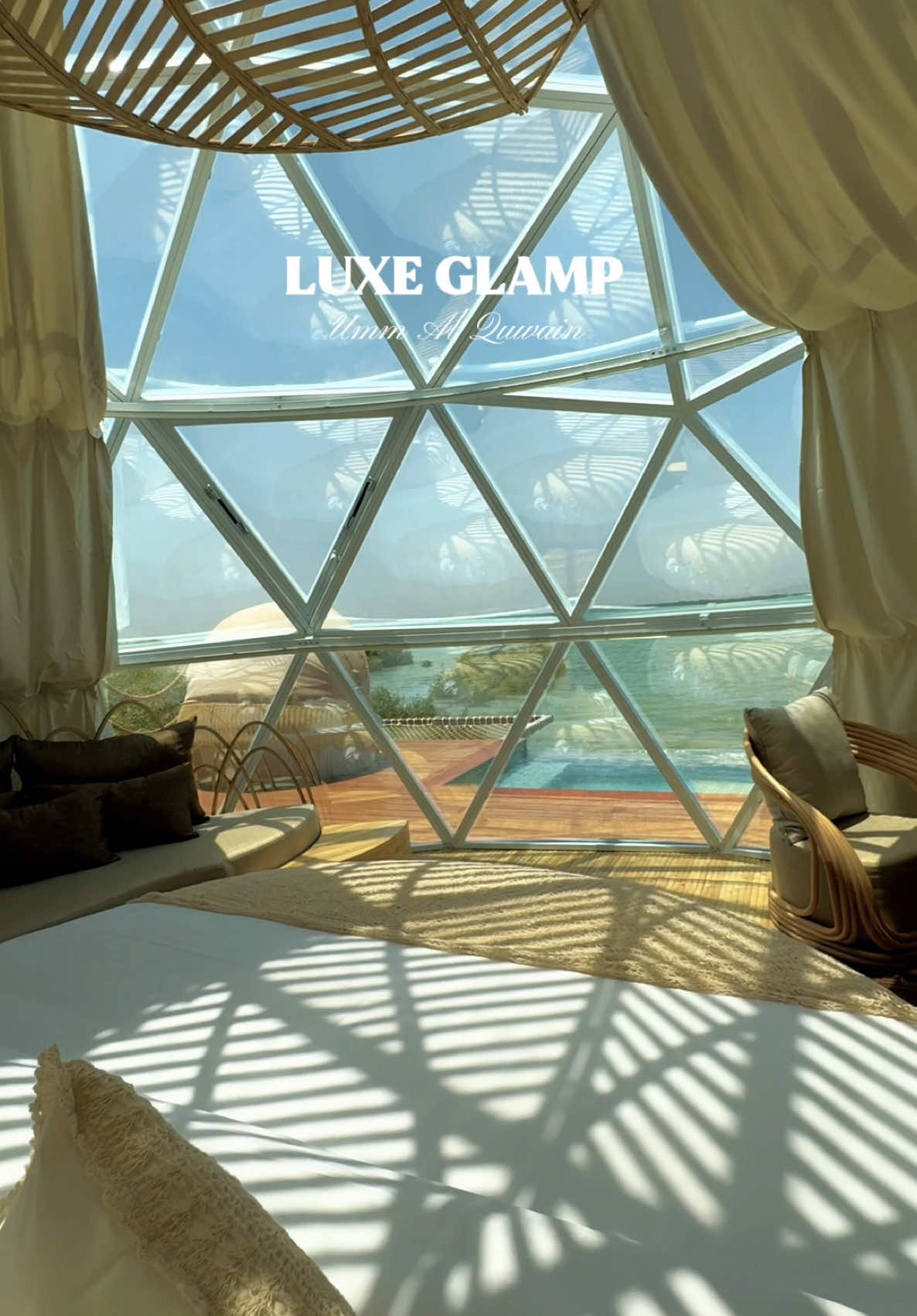 World's first luxury glass dome glamping in a mangroves reserve is NOW OPEN in UMM AL QUWAIN- UAE.  Sleep under the stars in luxury at LUXE Glamp Umm Al Quwain — nestled in serene mangroves with private plunge pools, saunas, and unbeatable views. Weekday: AED 2,000 | Weekend: AED 2,500 Your dreamy escape is waiting! #LUXEGlampUAQ #GlampingUAE #LuxuryEscape #UAEStaycation #MangroveRetreat #UnderTheStars