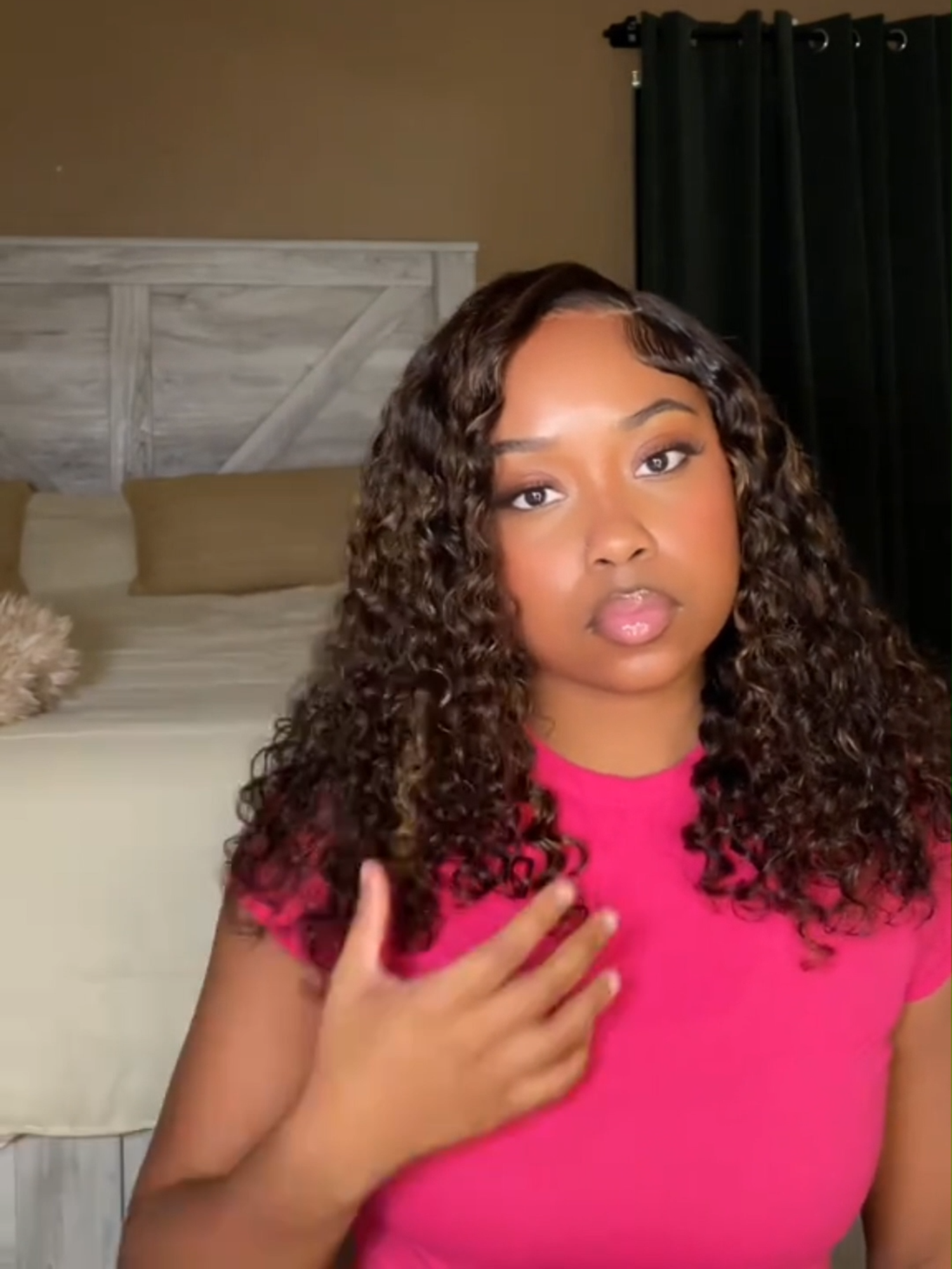love a wig with everything done, came with side part design!! just wear and go😍#ohmyprettyhair #beginnerfriendly #naturalhairline #easyinstall #tiktokviral #summerhair #hairinspo #beautytips #fashion #gluelesswig #wigtok #sidepart