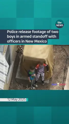 Police release footage of two boys in armed standoff with officers in New Mexico #itvnews 