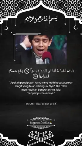Makna dari ayat ini yaitu merupakan sindiran dan peringatan bagi manusia yang meragukan kebangkitan setelah mati. Allah mengajak manusia merenungi ciptaan-Nya yang jauh lebih besar dan dahsyat, yaitu langit. Allah membangun langit dengan kekuatan dan ketinggian yang luar biasa serta menyusunnya secara sempurna dan seimbang. Maka, jika Allah mampu menciptakan langit yang begitu agung, tentu lebih mudah bagi-Nya untuk menciptakan dan membangkitkan kembali manusia setelah mati. Ayat ini menegaskan kekuasaan dan kehebatan Allah dalam penciptaan serta mengajak manusia untuk tidak meremehkan kebangkitan di akhirat. #masyaallahtabarakkallah #qori #qoriinternasional #merdu #viral #qiroat #qoricilik #tilawah #foryou #lewatberanda #masukberandafyp 
