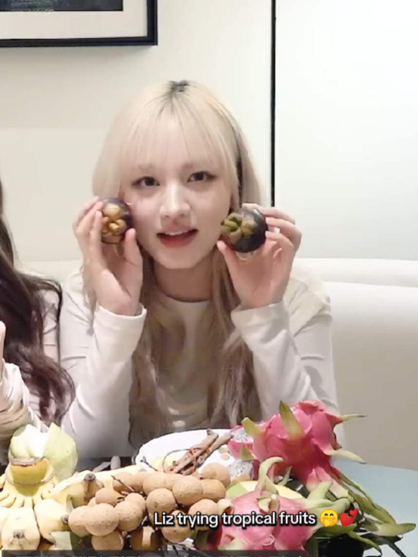 Liz got sour mango😆🥭😸😊💞✨ #Liz #리즈 #ive #fyp 